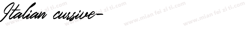 Italian cursive字体转换